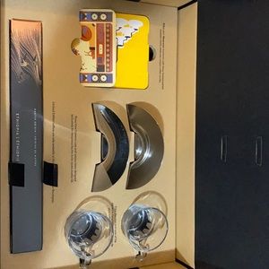 Nespresso pods and espresso cups, coasters.